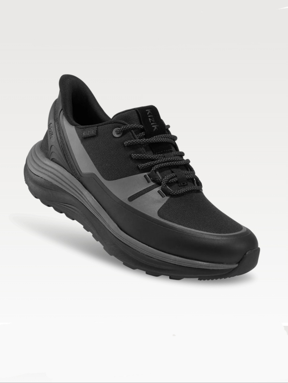 Kizik London AT All Terrain Travel Shoe Sneaker Black Handsfree Men's 8.5 NEW